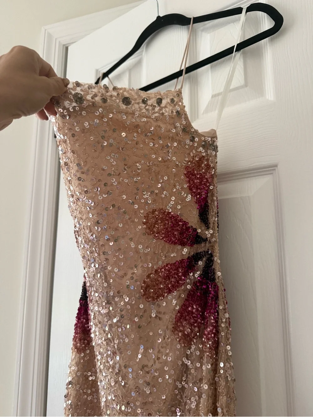 Tularosa Bellini Sequin Embellished Mini Dress Pink Cherry Blossom NEW with tags